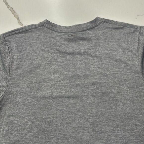 Adidas | Climalite Boys Grey T Shirt Black Logo gray Size XL 14/16 - Picture 11 of 16
